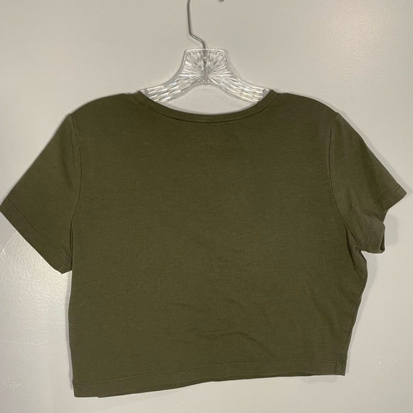 Wild Fable Women's Cropped Tee Size XL Olive Green Short Sleeve EUC Y2K 90s 00s - Picture 6 of 14